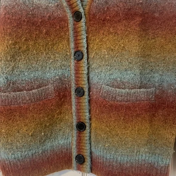 Re/Done Earthy Tones Striped Cardigan - Picture 4 of 6